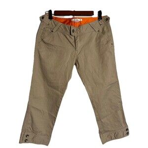 Triple Five Soul Women’s Sz 6 Khaki Cargo Capri Pants Streetwear Utility 90s Y2K